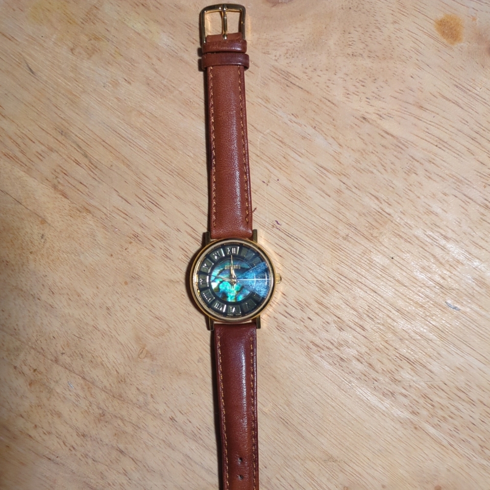 Gitano Brown and Gold Watch with Sleek Leather Strap